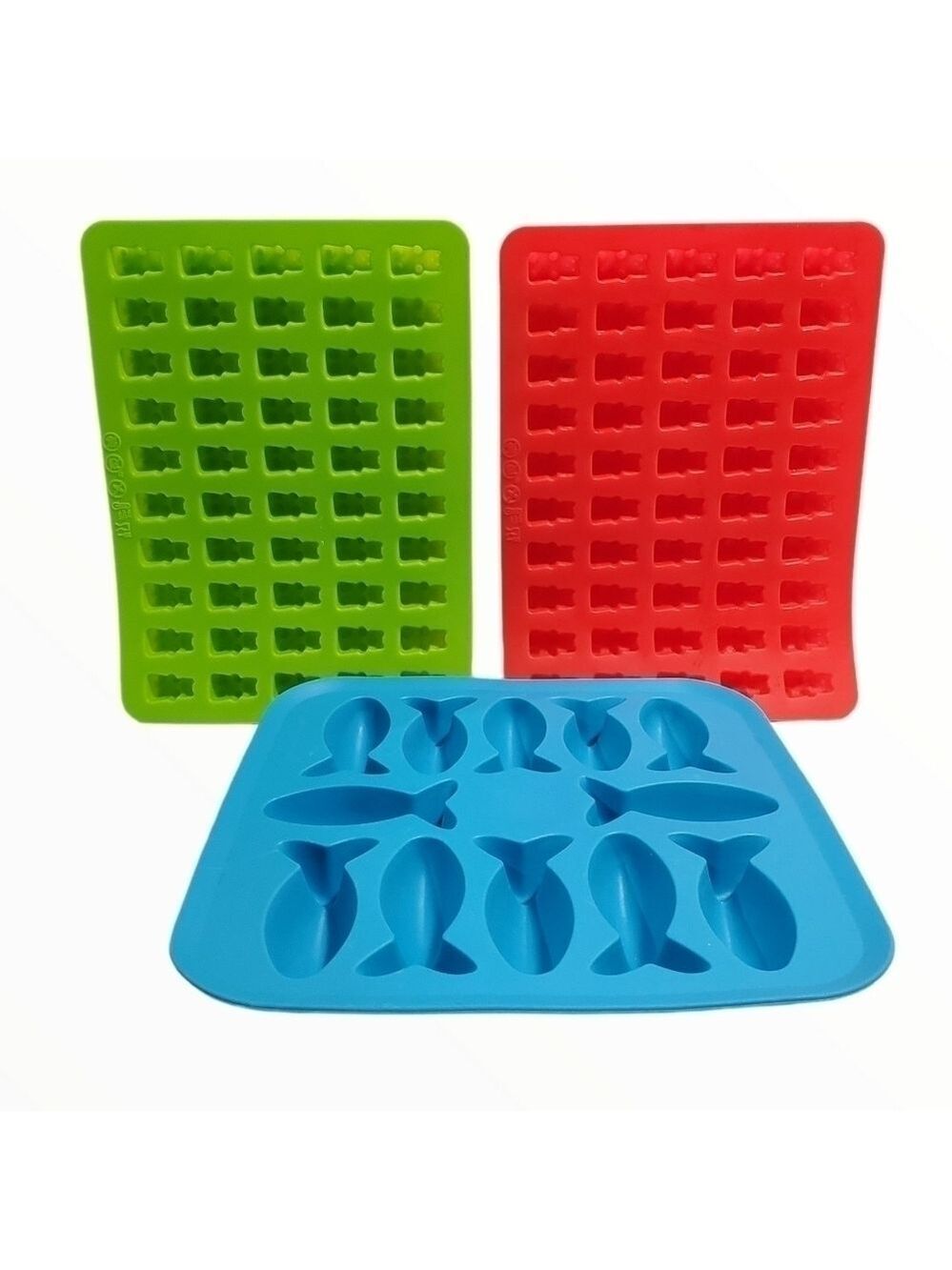 Lot of 3 mini bear gummy fish molds crafting ice cubes